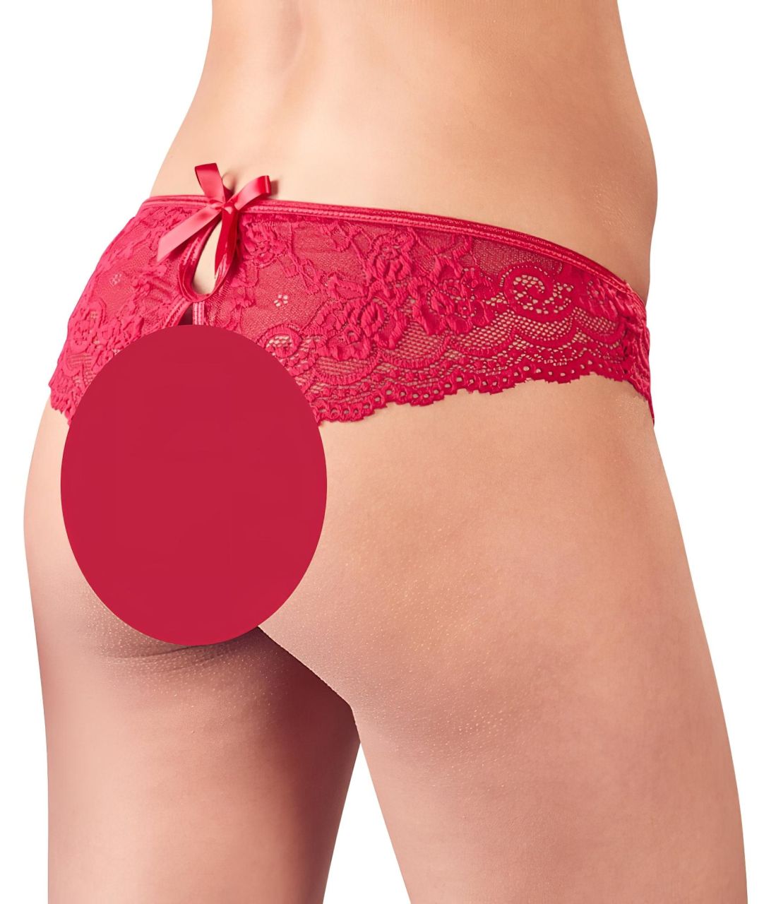 Cottelli - masnis nyitott női francia bugyi (piros)
