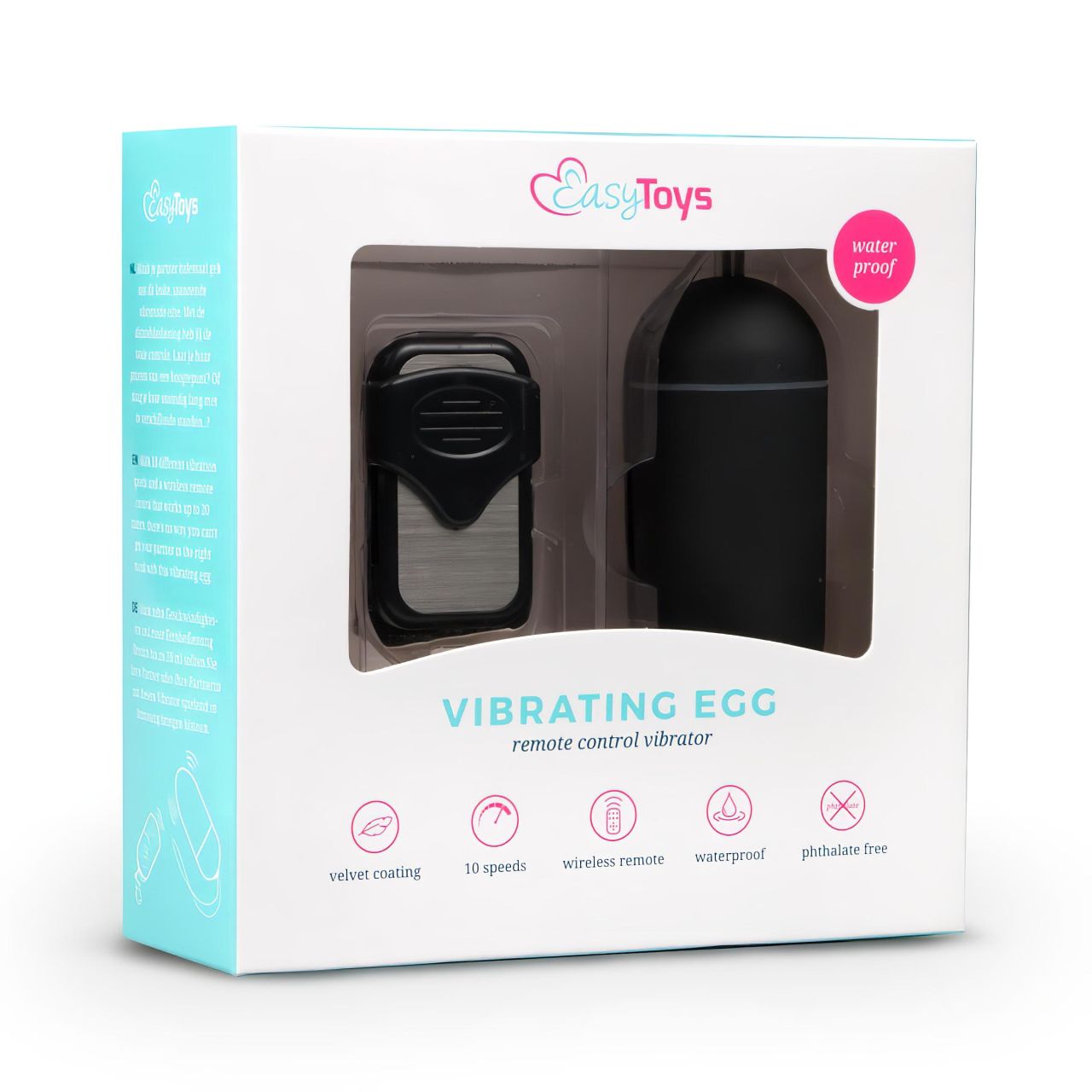 EasyToys - távirányítós vibrációs tojás (fekete) EasyToys - távirányítós vibrációs tojás (fekete)