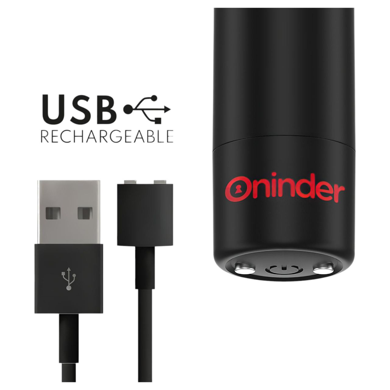 Oninder - okos mini vibrátor (fekete) Oninder - okos mini vibrátor (fekete)