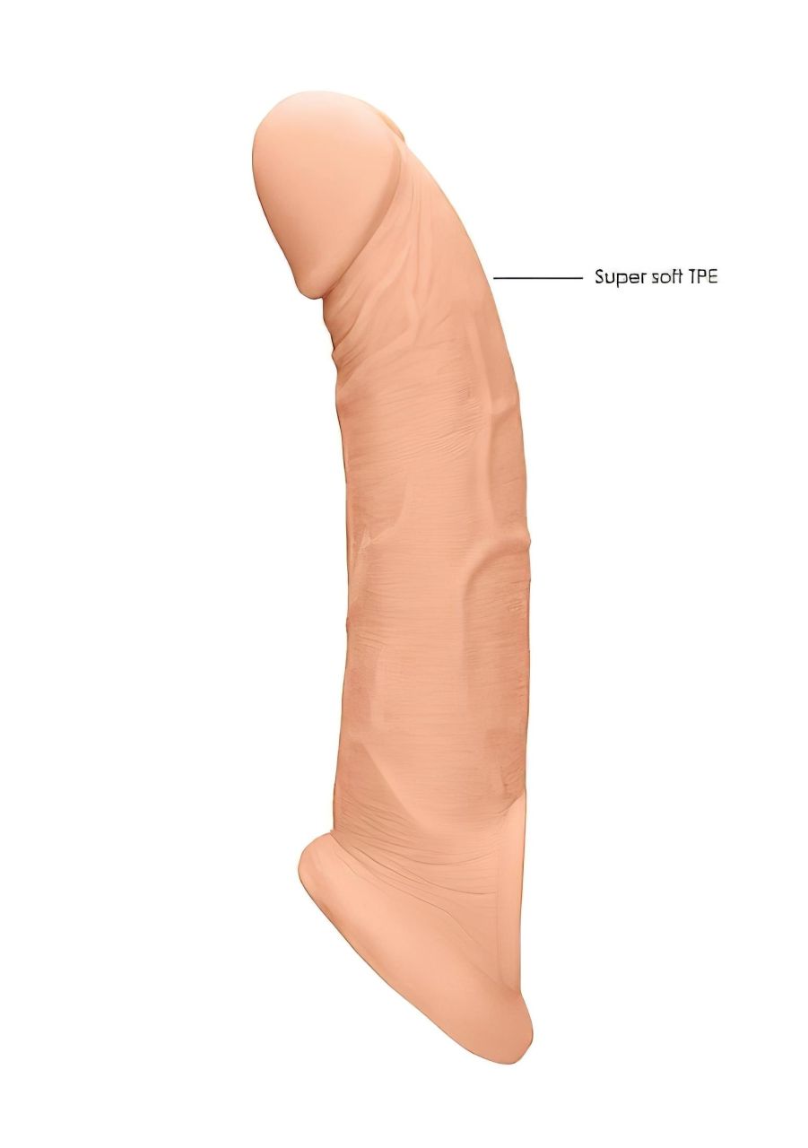 RealRock Penis Sleeve 9 - péniszköpeny (21,5 cm, testszínű)