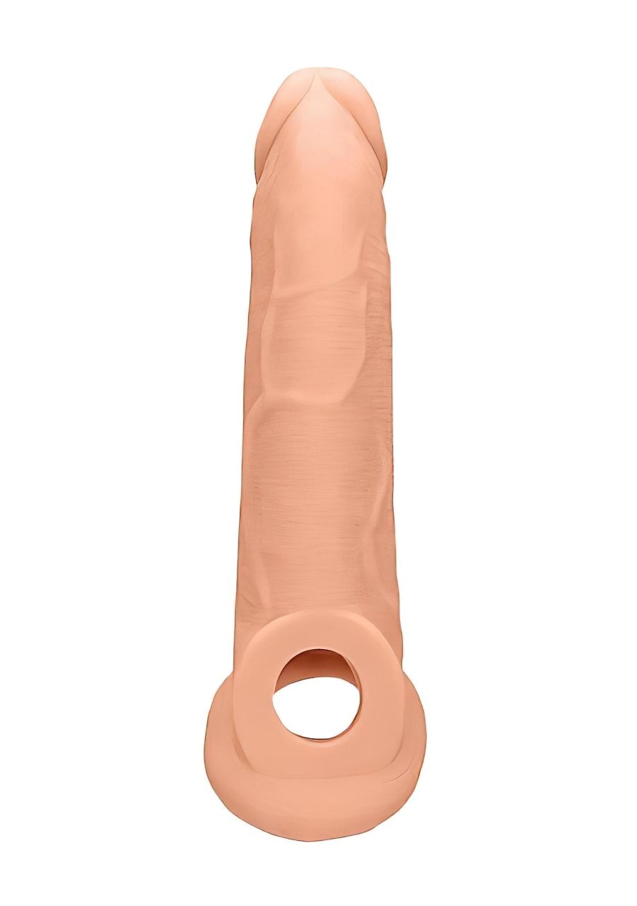 RealRock Penis Sleeve 9 - péniszköpeny (21,5 cm, testszínű)