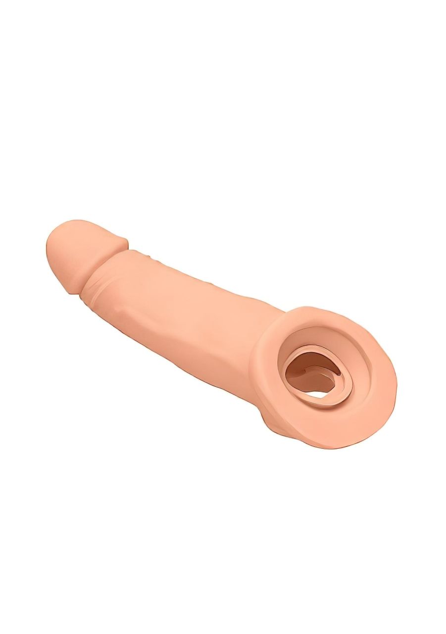 RealRock Penis Sleeve 9 - péniszköpeny (21,5 cm, testszínű)