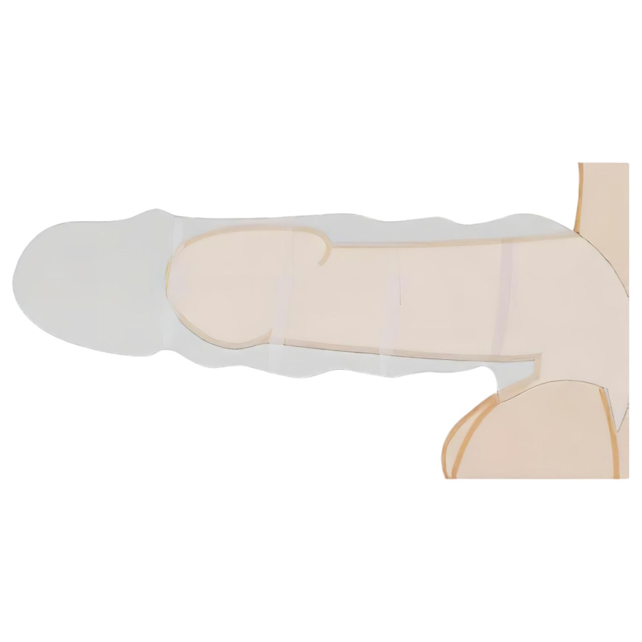 RealRock Penis Sleeve 9 - péniszköpeny (21,5 cm, testszínű)