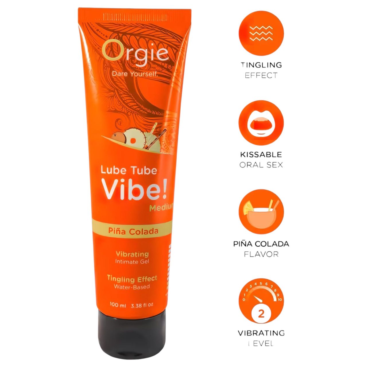 Orgie Lube Tube - bizsergető intim gél - Pina Colada (100ml)
