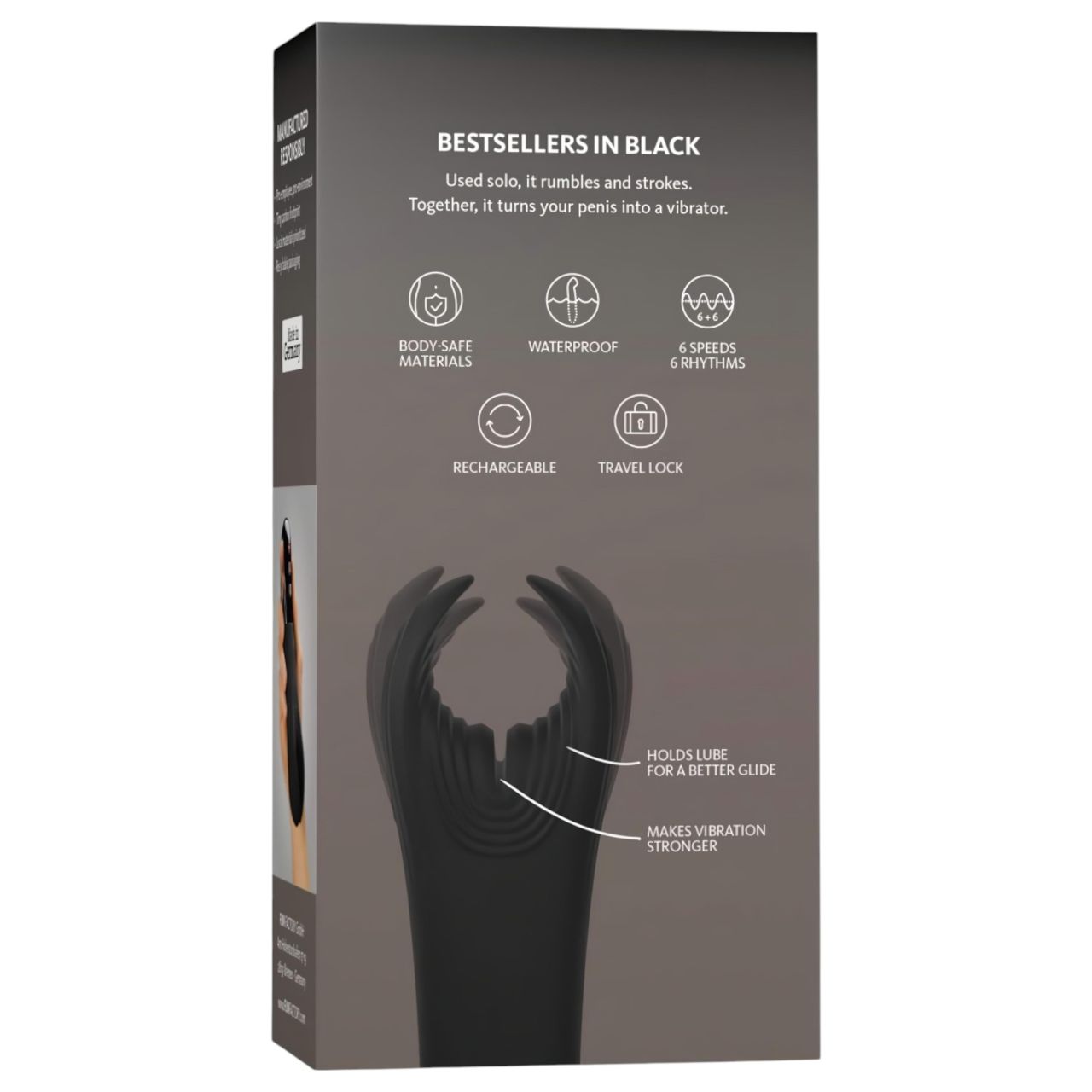 Fun Factory Manta - makkvibrátor (fekete) Fun Factory Manta - makkvibrátor (fekete)