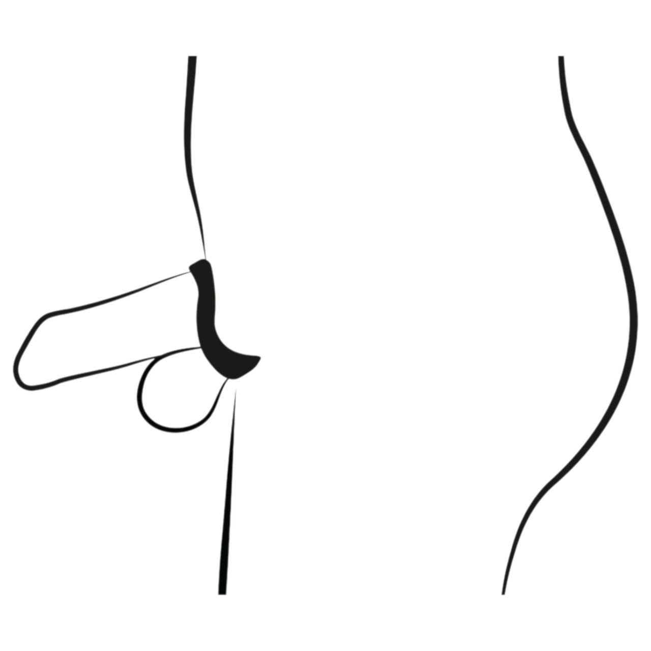 You2Toys - péniszketrec péniszpluggal (fekete)