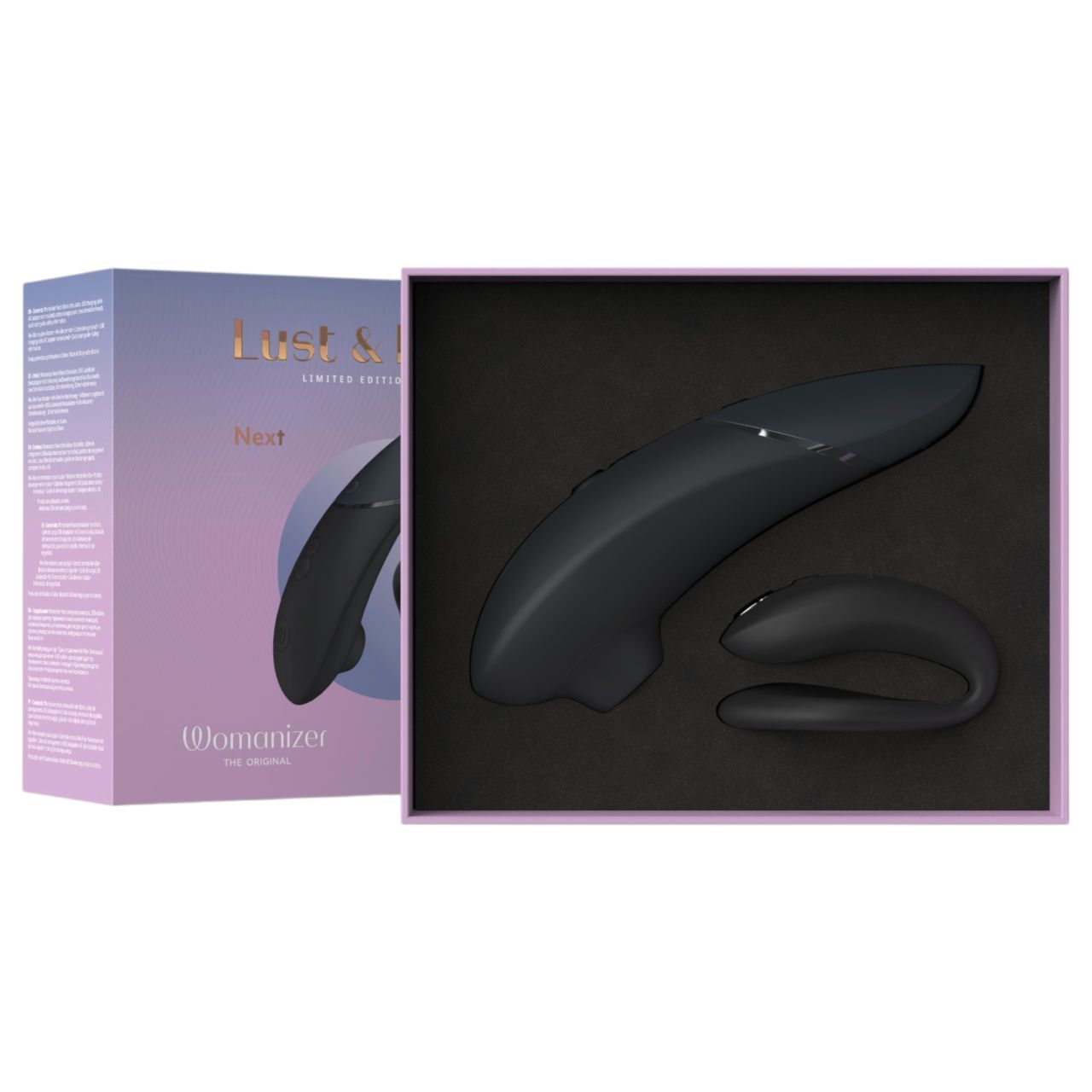 Womanizer Lust&Luxury - csikló- és párvibrátor szett (fekete) Womanizer Lust&Luxury - csikló- és párvibrátor szett (fekete)