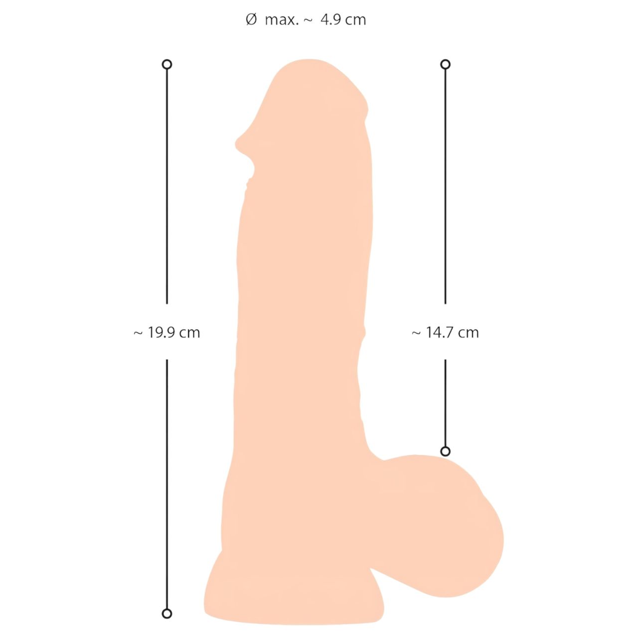 Nature Skin - dildó bőrrel - 20 cm (natúr) Nature Skin - dildó bőrrel - 20 cm (natúr)