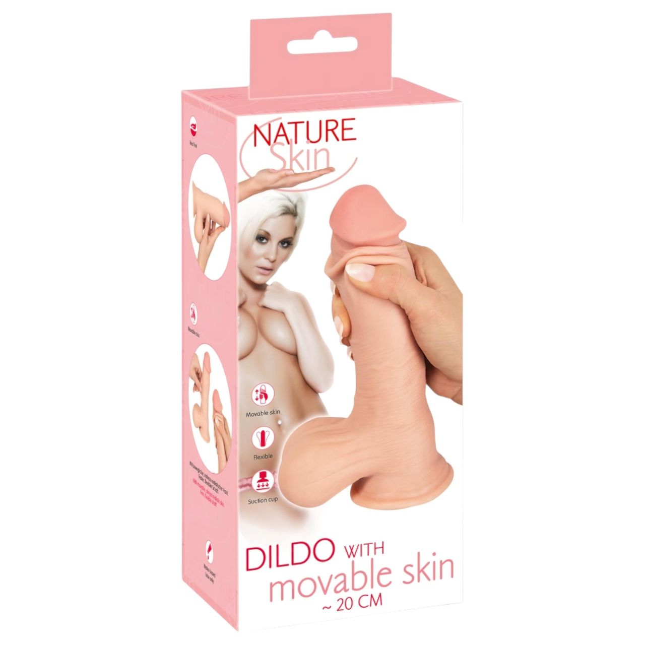 Nature Skin - dildó bőrrel - 20 cm (natúr) Nature Skin - dildó bőrrel - 20 cm (natúr)