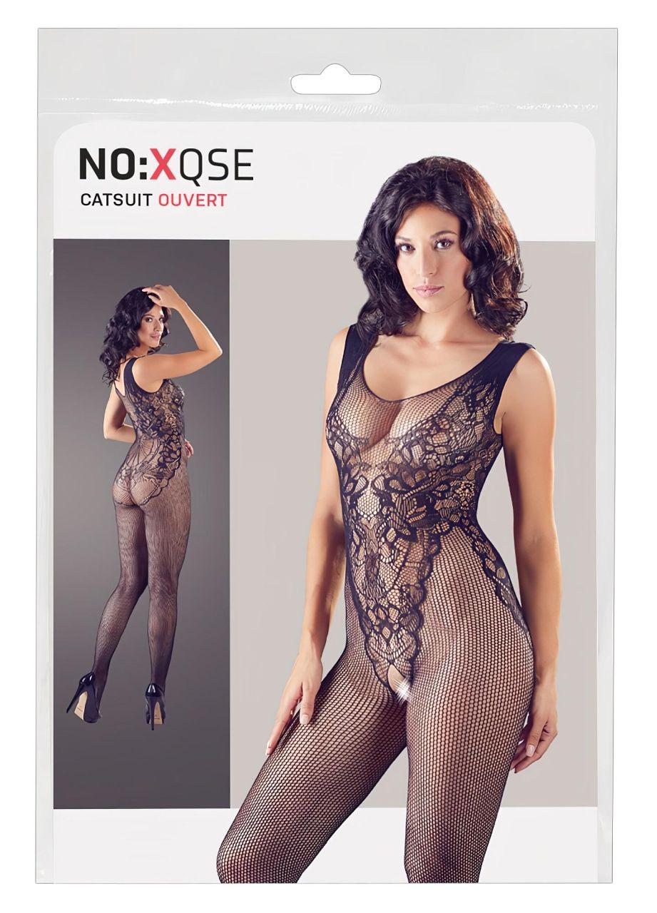 NO:XQSE - ujjatlan, nyitott necc overál (fekete, S-L)