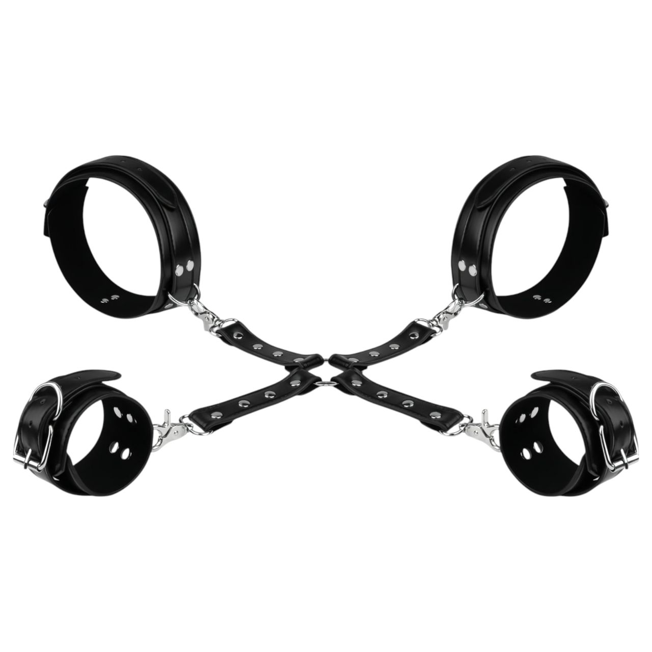 Bedroom Fantasies - csukló- és comb bilincs (fekete)