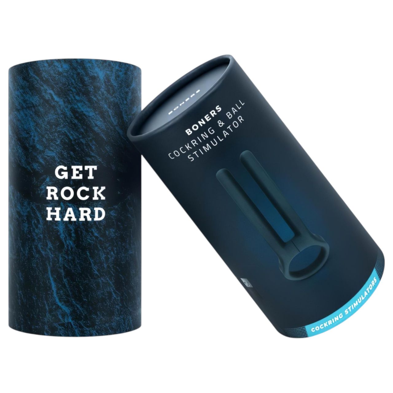 Boners - akkus péniszgyűrű és here vibrátor (kék)