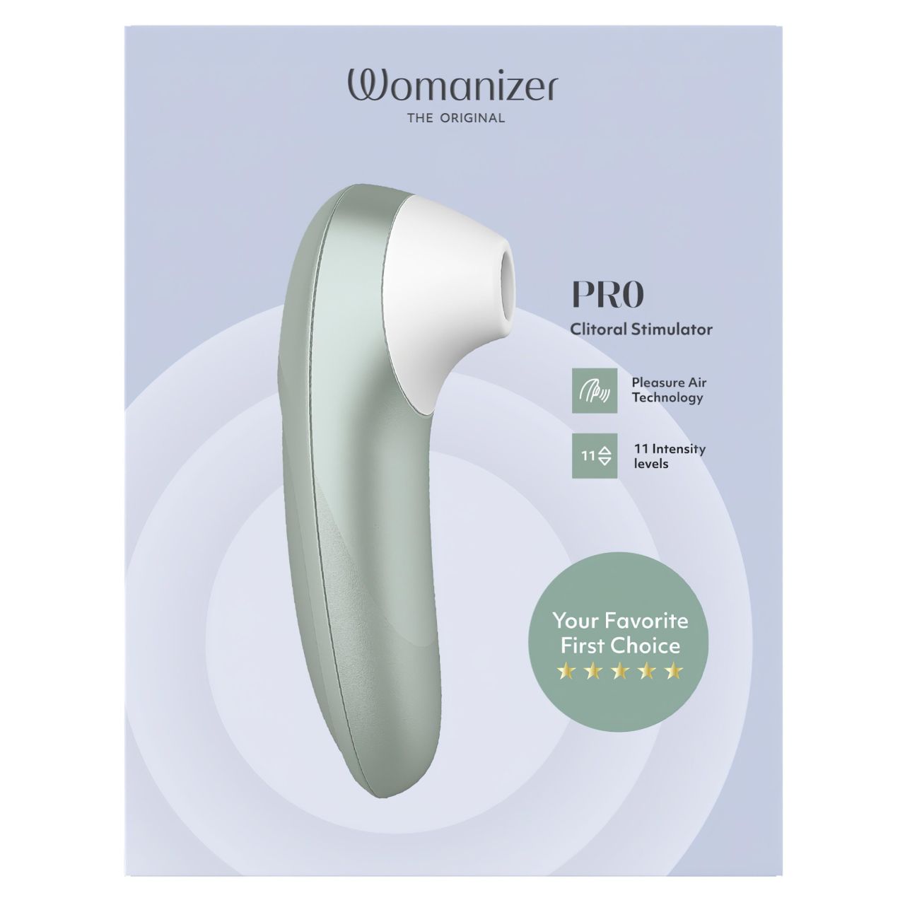 Womanizer Pro - léghullámos csiklóizgató (zöld)