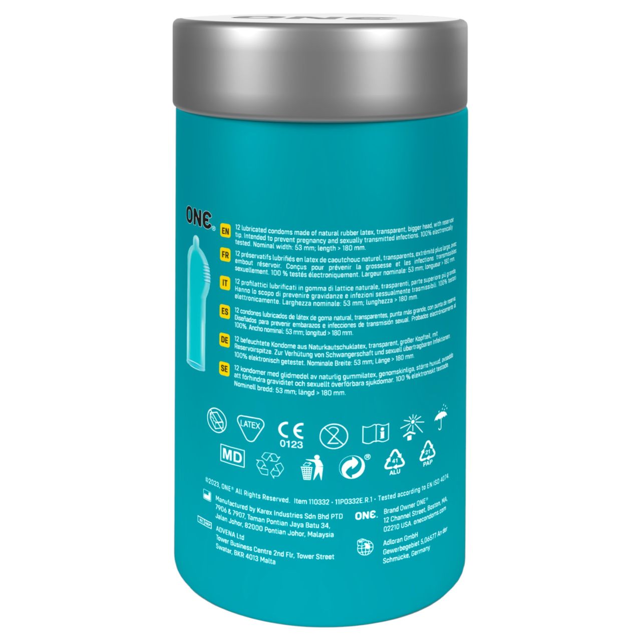 ONE Pleasure Plus - belső bordázatú óvszer (12db)