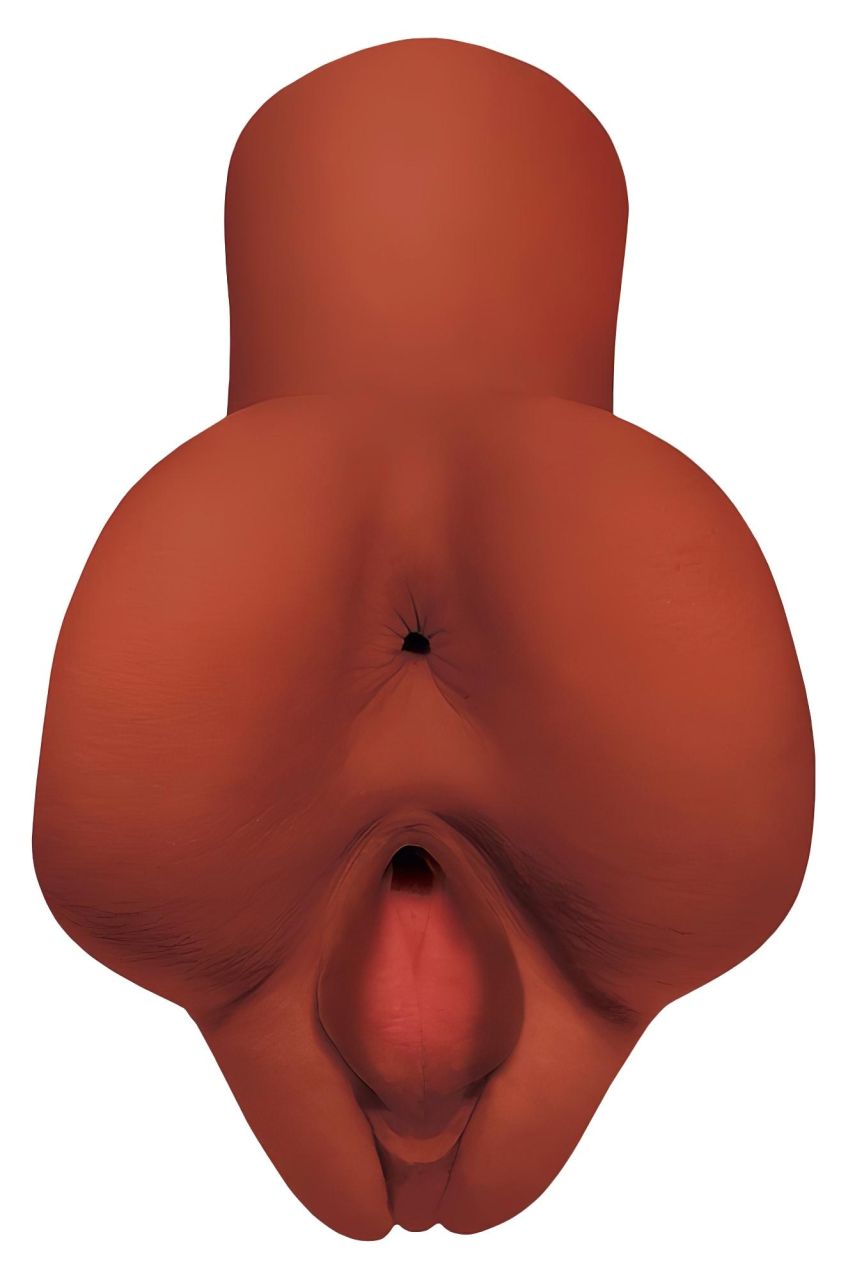 PDX Pick Your Pleasure - 2in1 élethű maszturbátor (barna)