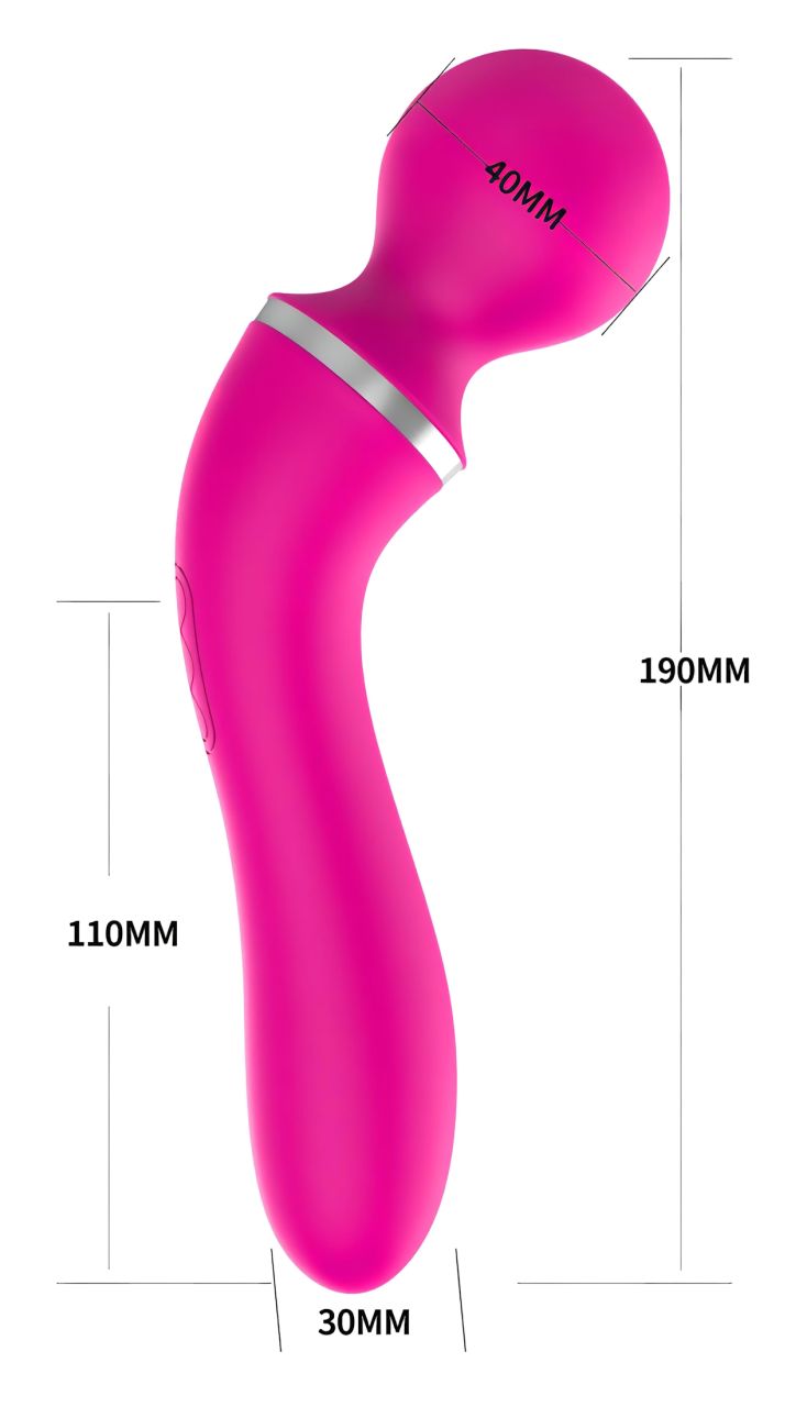Lonely 2in1 - masszírozó és G-pont vibrátor 3 feltéttel (pink)