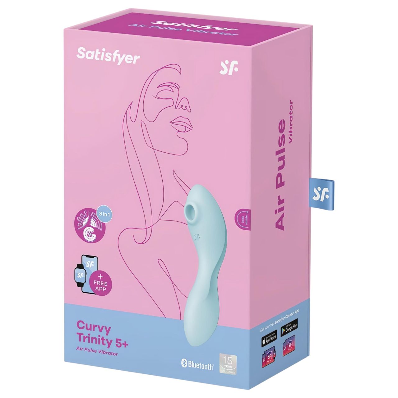 Satisfyer Curvy Trinity 5+ - okos 2in1 vibrátor (kék) Satisfyer Curvy Trinity 5+ - okos 2in1 vibrátor (kék)