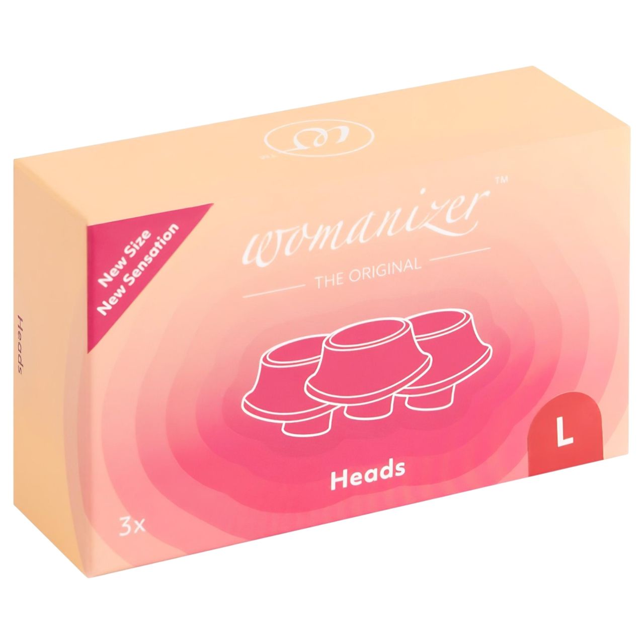 Womanizer L - pótszívóharang szett - piros (3 db) - nagy