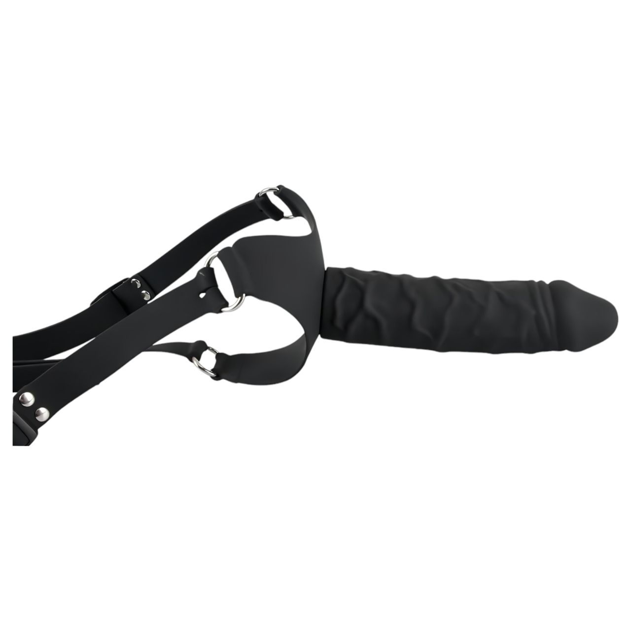 You2Toys - Silicone Strap-On - felcsatolható dildó (fekete)
