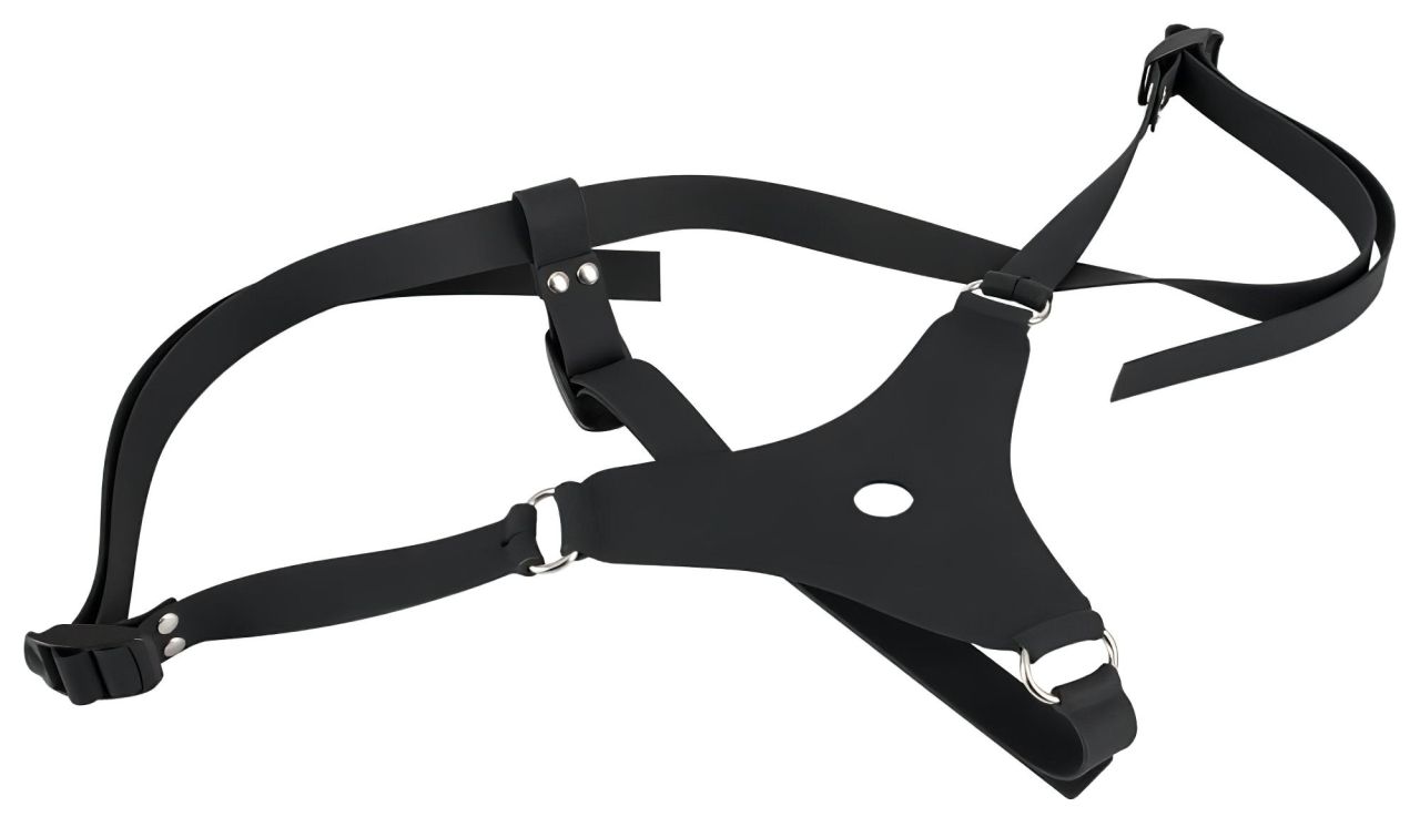 You2Toys - Silicone Strap-On - felcsatolható dildó (fekete)