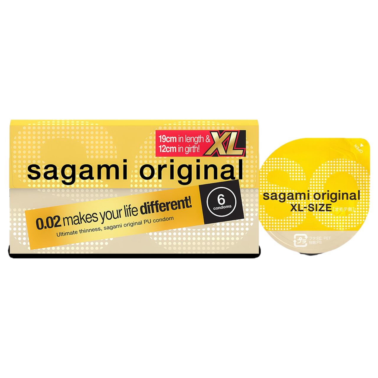 Sagami Original 0,02 XL - óvszer - 61 mm (6 db)