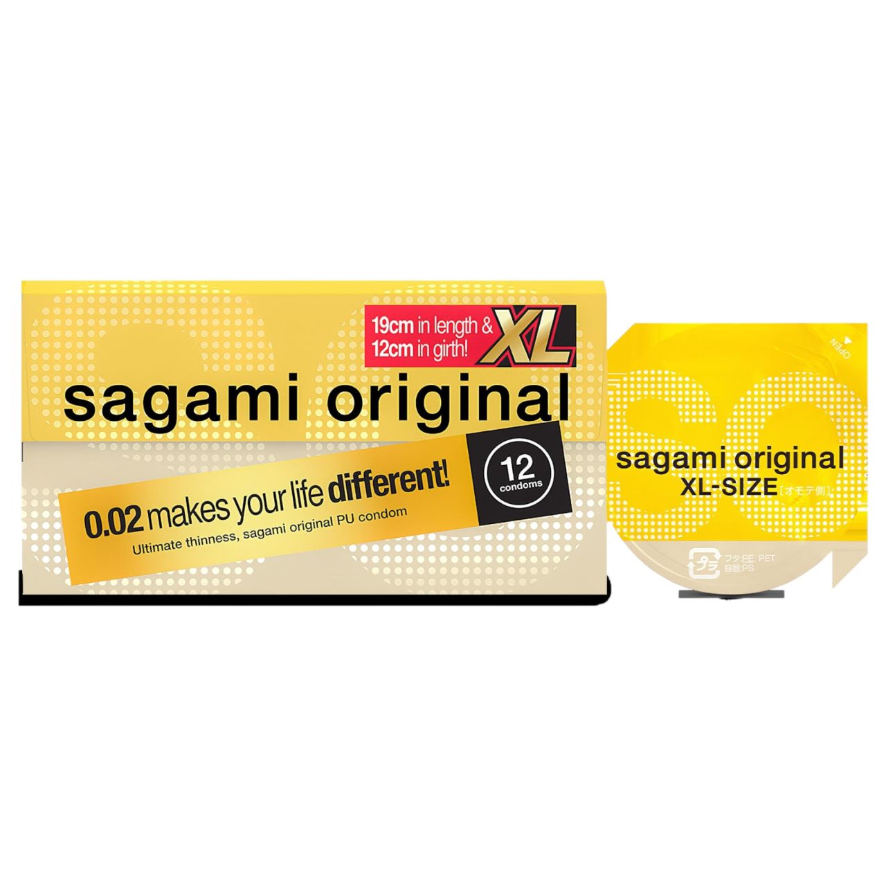 Sagami Original 0,02 XL - óvszer - 61mm (12db)