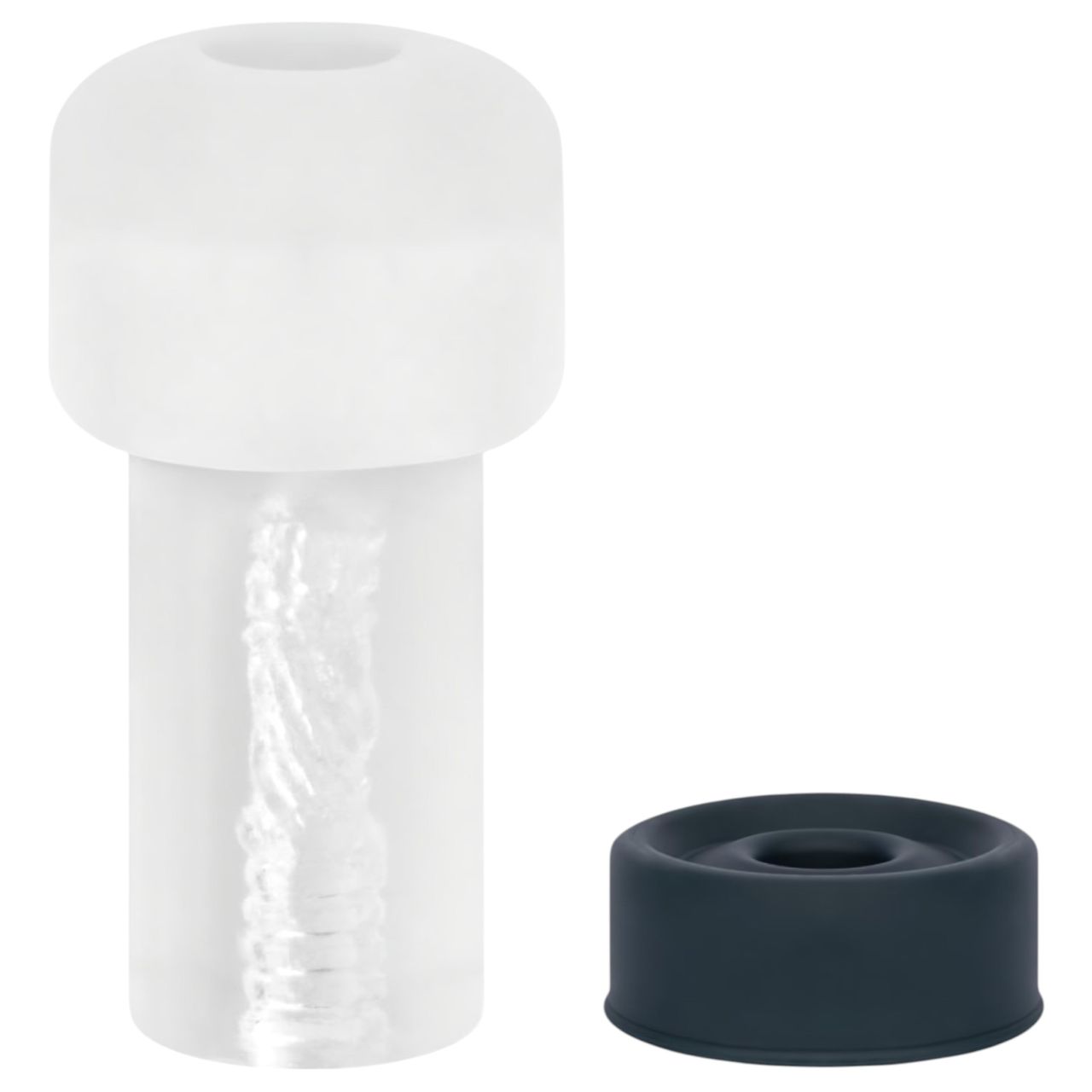 Boners - automatikus péniszpumpa maszturbátor (átlátszó-fekete)