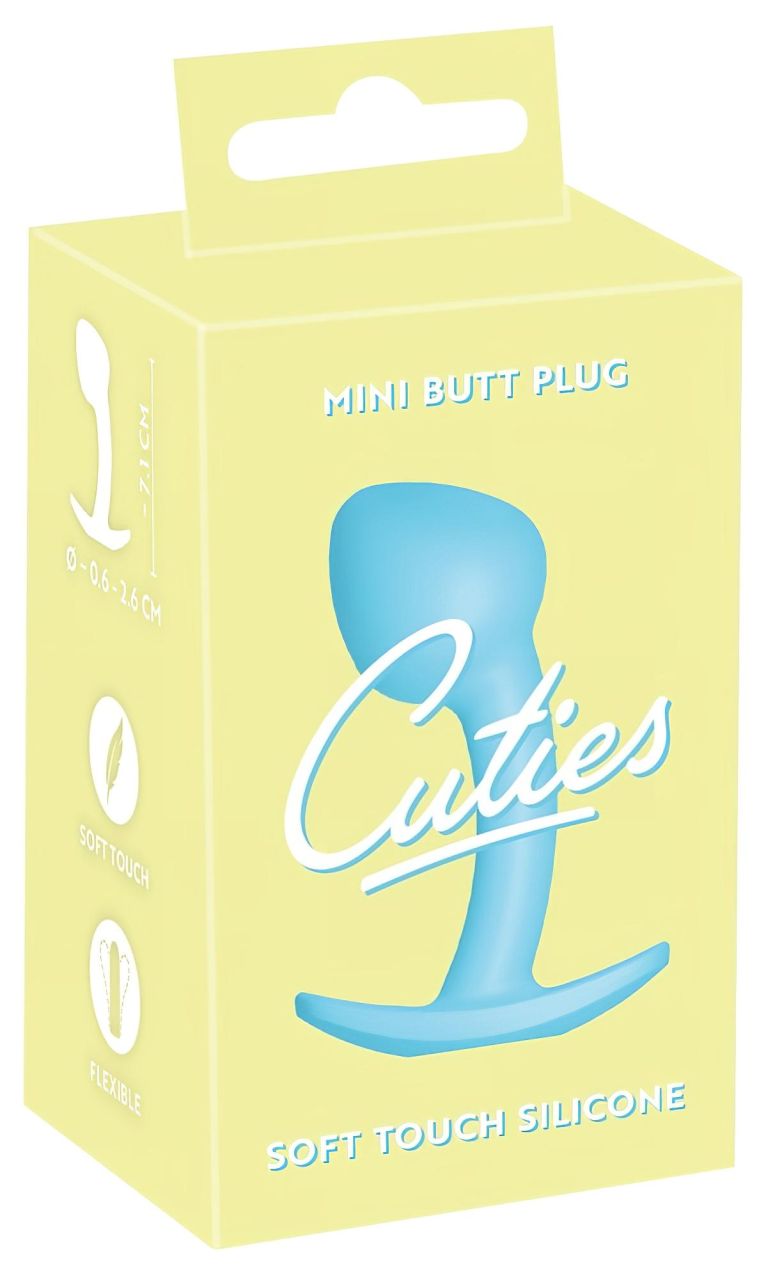 Cuties Mini Butt Plug - szilikon anál plug - kék (2,6cm)