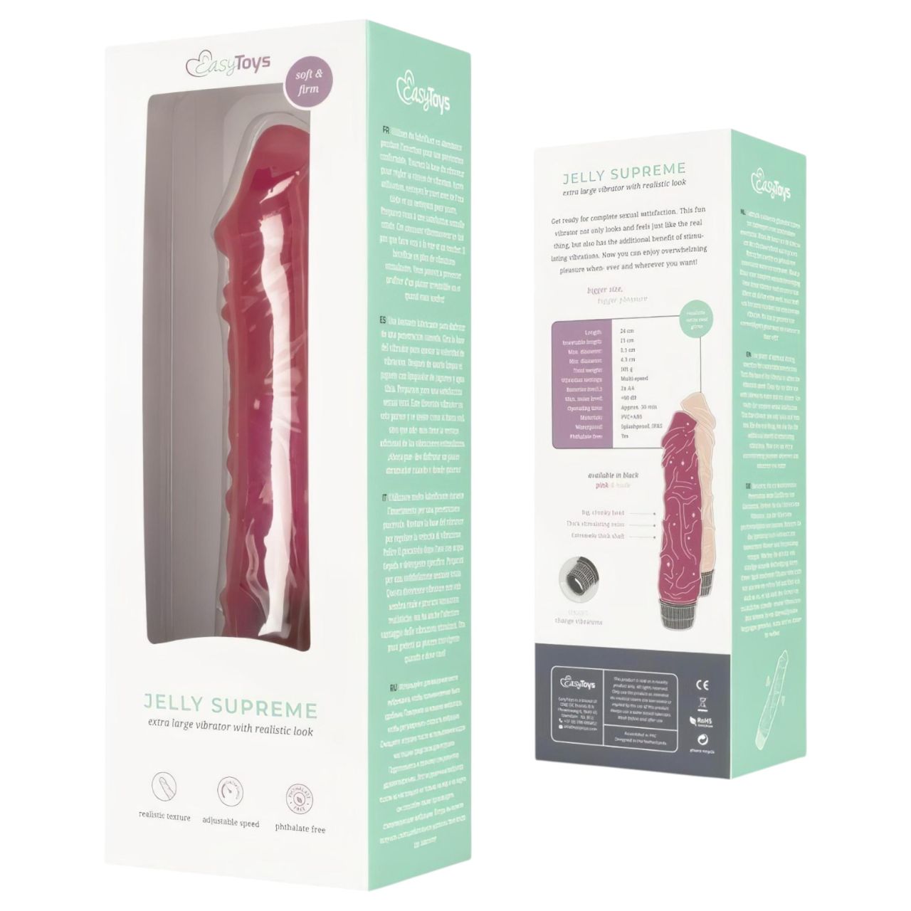 EasyToys Jelly Supreme - élethű vibrátor (pink) EasyToys Jelly Supreme - élethű vibrátor (pink)