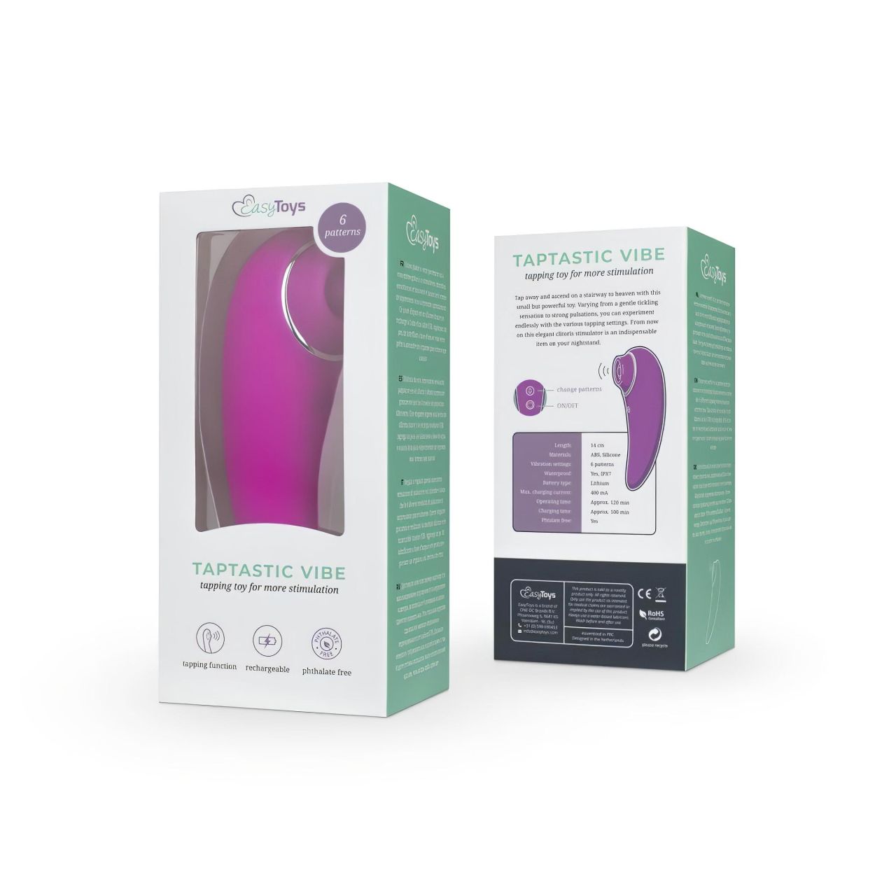 EasyToys Taptastic Vibe - akkus, vízálló csikló vibrátor (pink) EasyToys Taptastic Vibe - akkus, vízálló csikló vibrátor (pink)