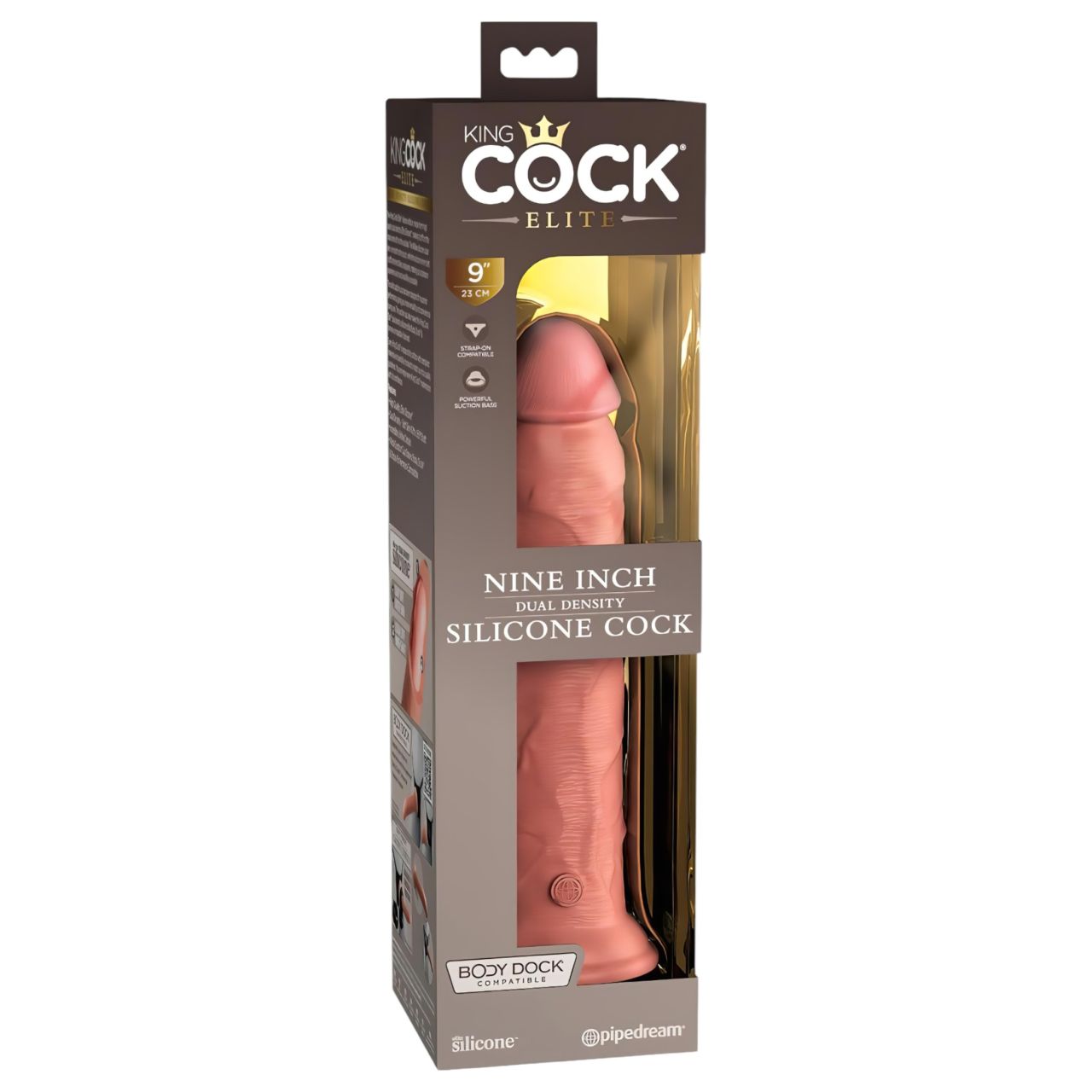 King Cock Elite 9 - tapadókorongos, élethű dildó (23 cm, natúr) King Cock Elite 9 - tapadókorongos, élethű dildó (23 cm, natúr)