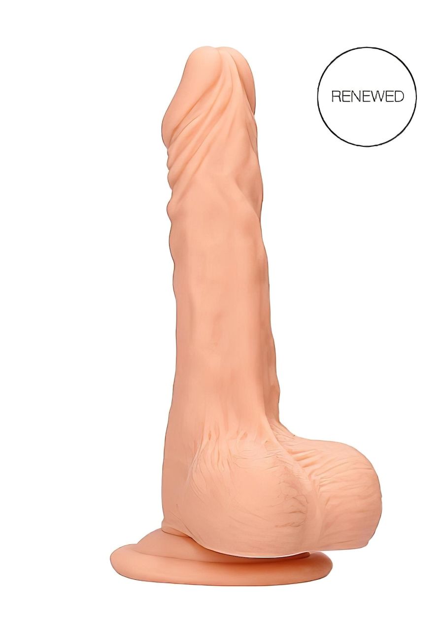 RealRock Dong 8 - élethű, herés dildó (20 cm, natúr)