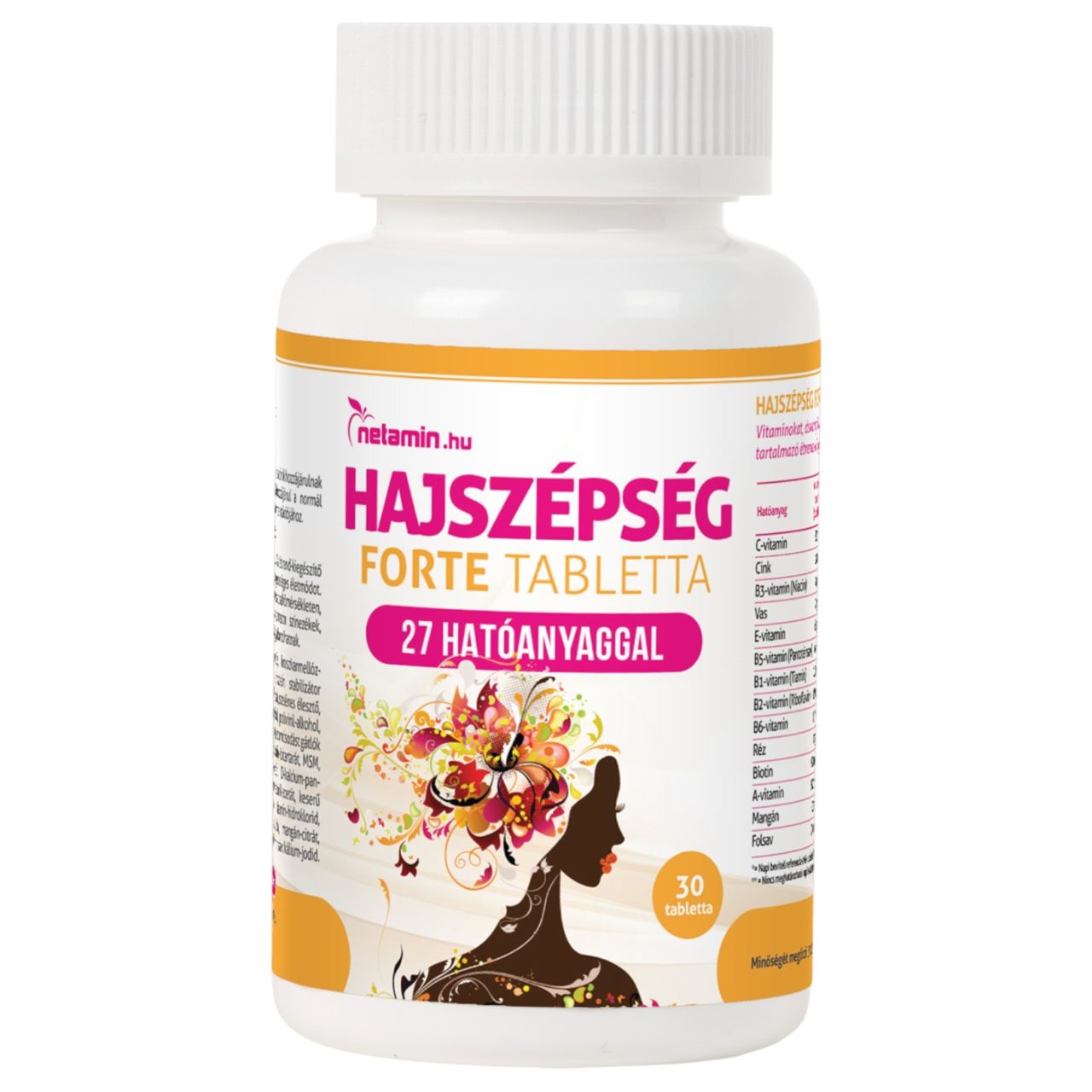 Netamin Hajszépség FORTE - étrend kiegészítő kapszula (30 db) Netamin Hajszépség FORTE - étrend kiegészítő kapszula (30 db)