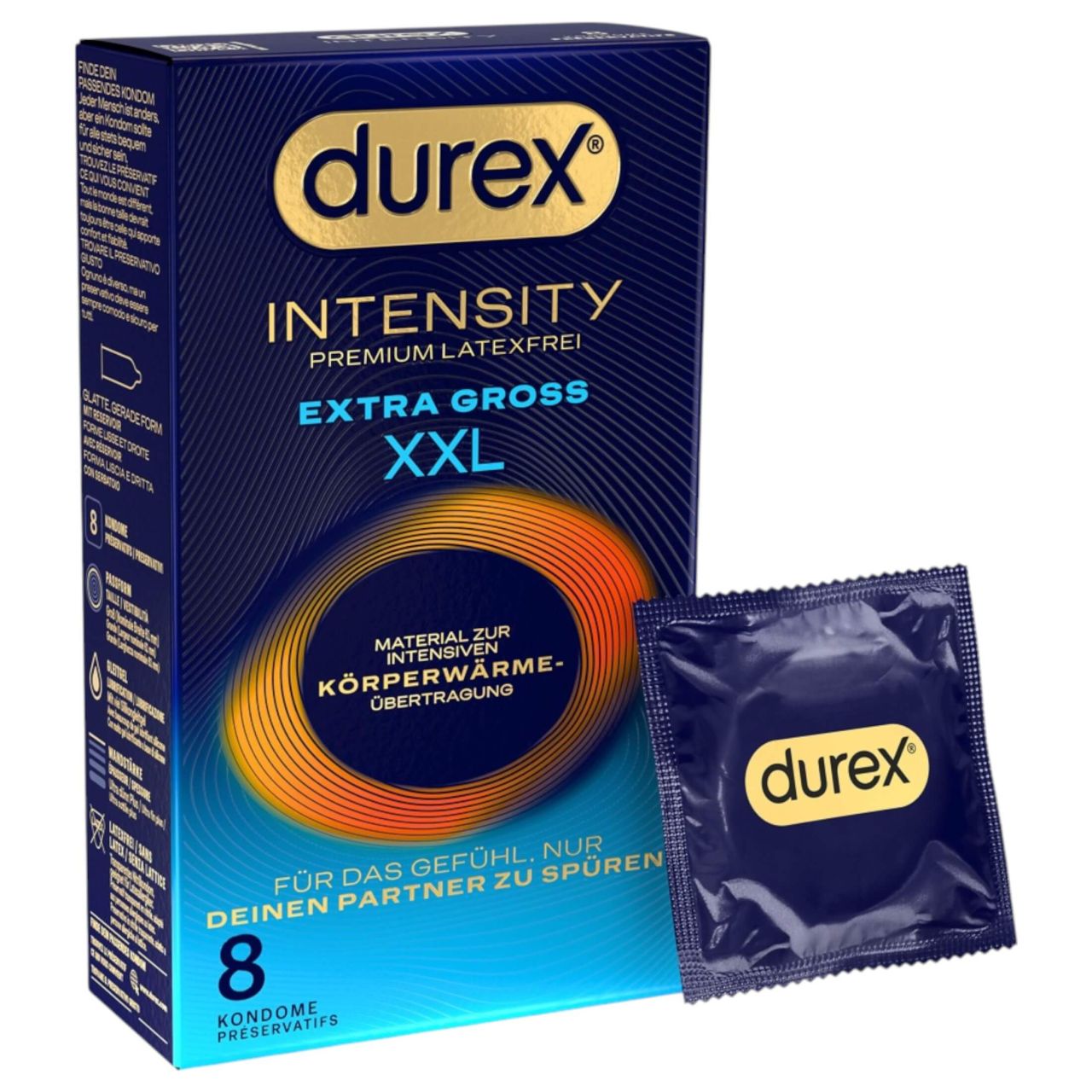 Durex Intensity XXL - latexmentes óvszer (8 db) Durex Intensity XXL - latexmentes óvszer (8 db)