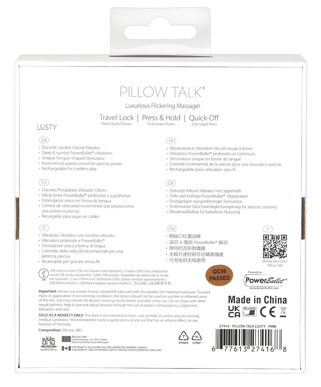 Pillow Talk Lusty - akkus, nyelves rúdvibrátor (pink) Pillow Talk Lusty - akkus, nyelves rúdvibrátor (pink)
