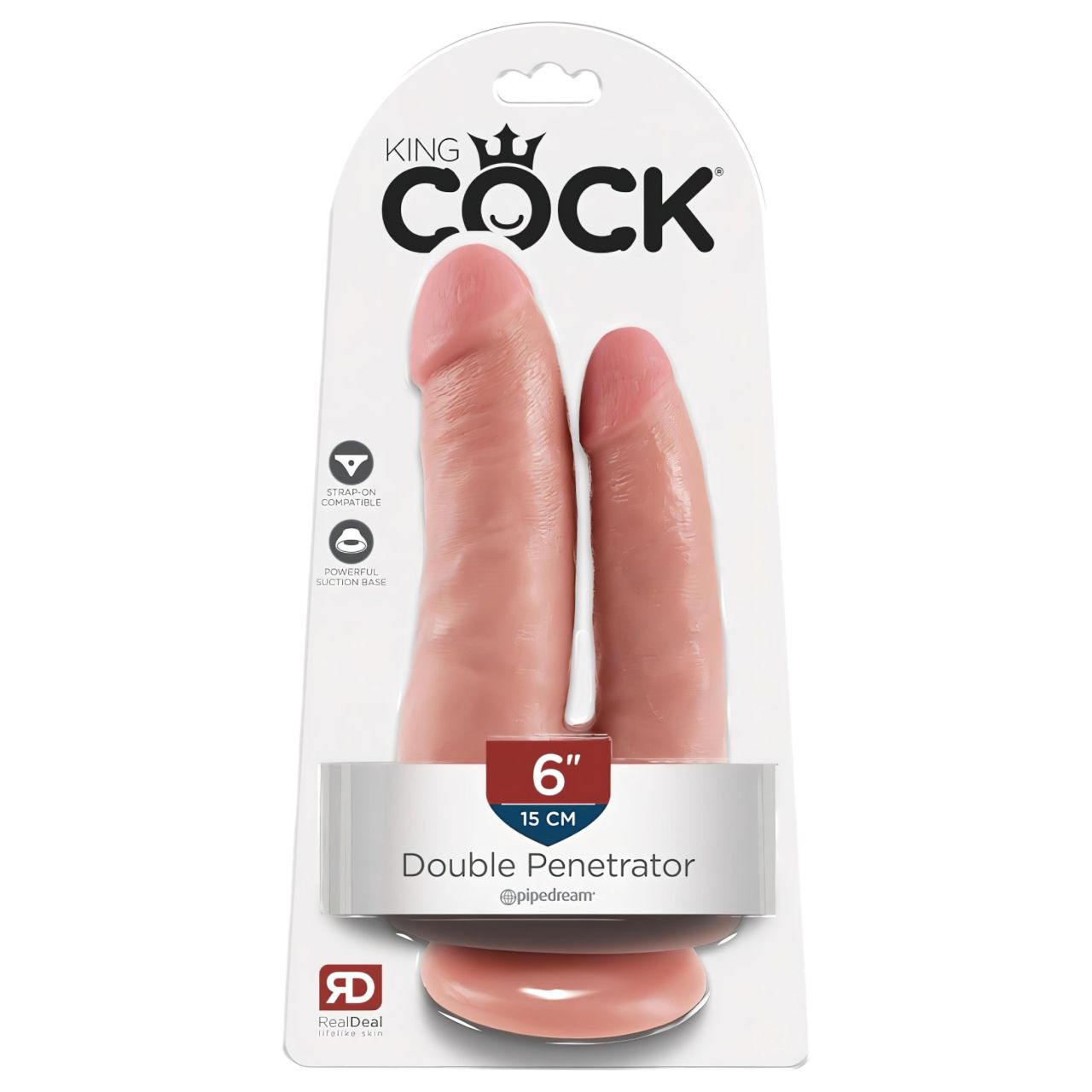 King Cock Double Penetrator - élethű dupla dildó (natúr) King Cock Double Penetrator - élethű dupla dildó (natúr)