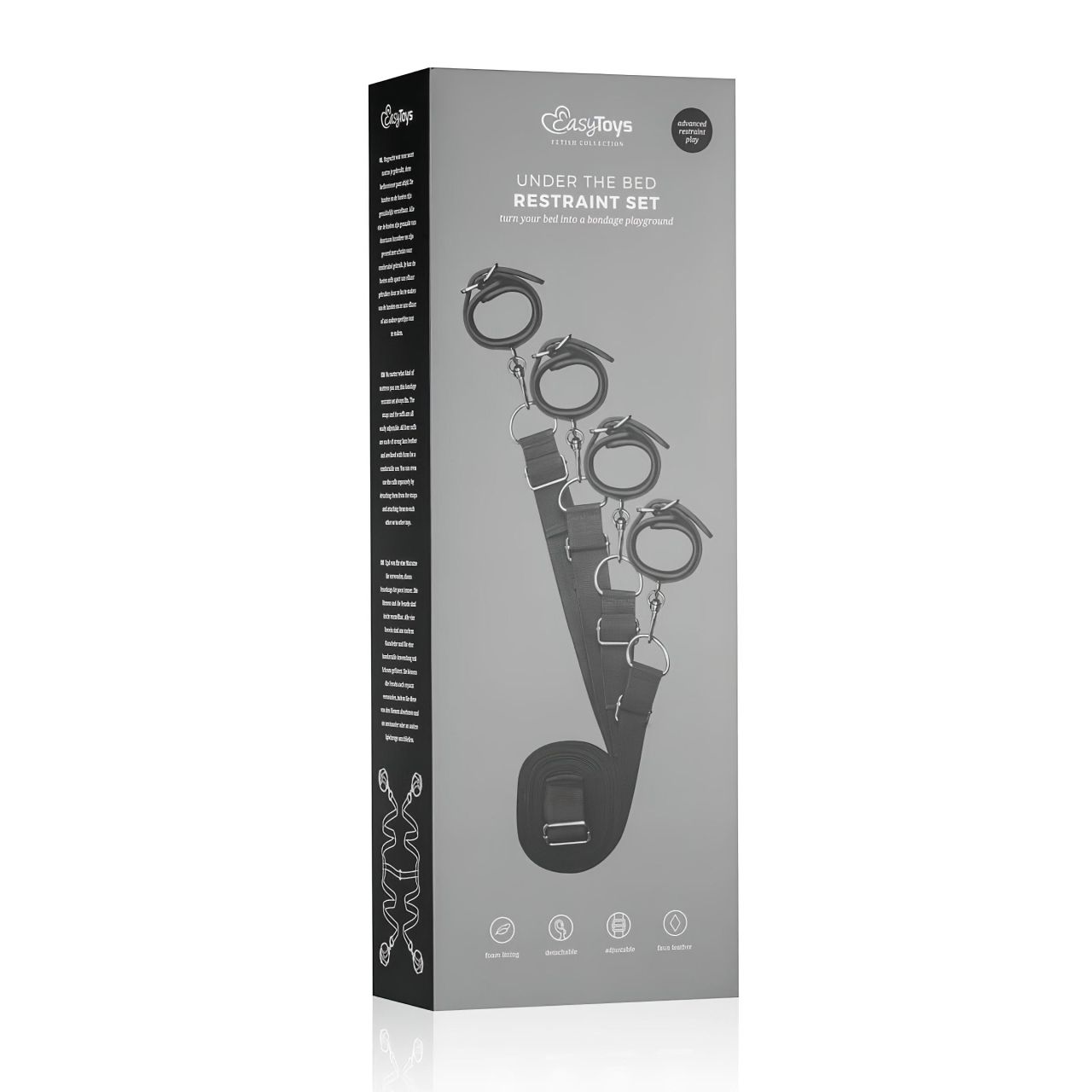 EasyToys - ágyhoz kötöző szett (fekete) EasyToys - ágyhoz kötöző szett (fekete)