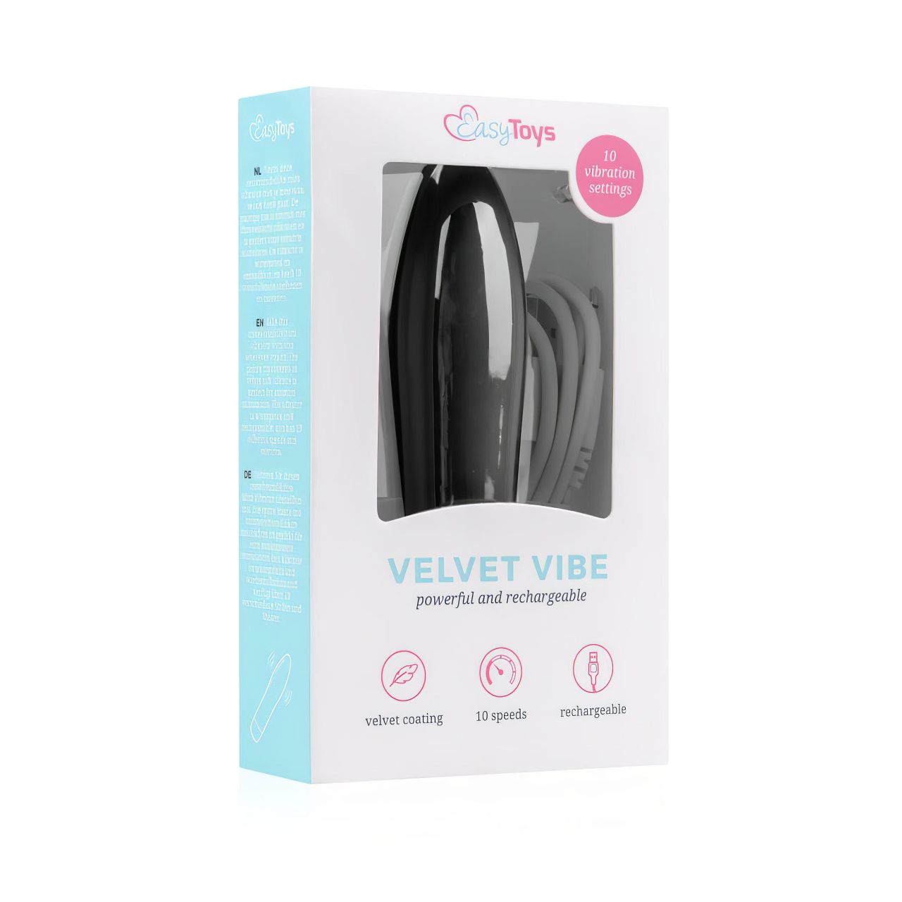 EasyToys Velvet Vibe - akkus rúd vibrátor (fekete) EasyToys Velvet Vibe - akkus rúd vibrátor (fekete)
