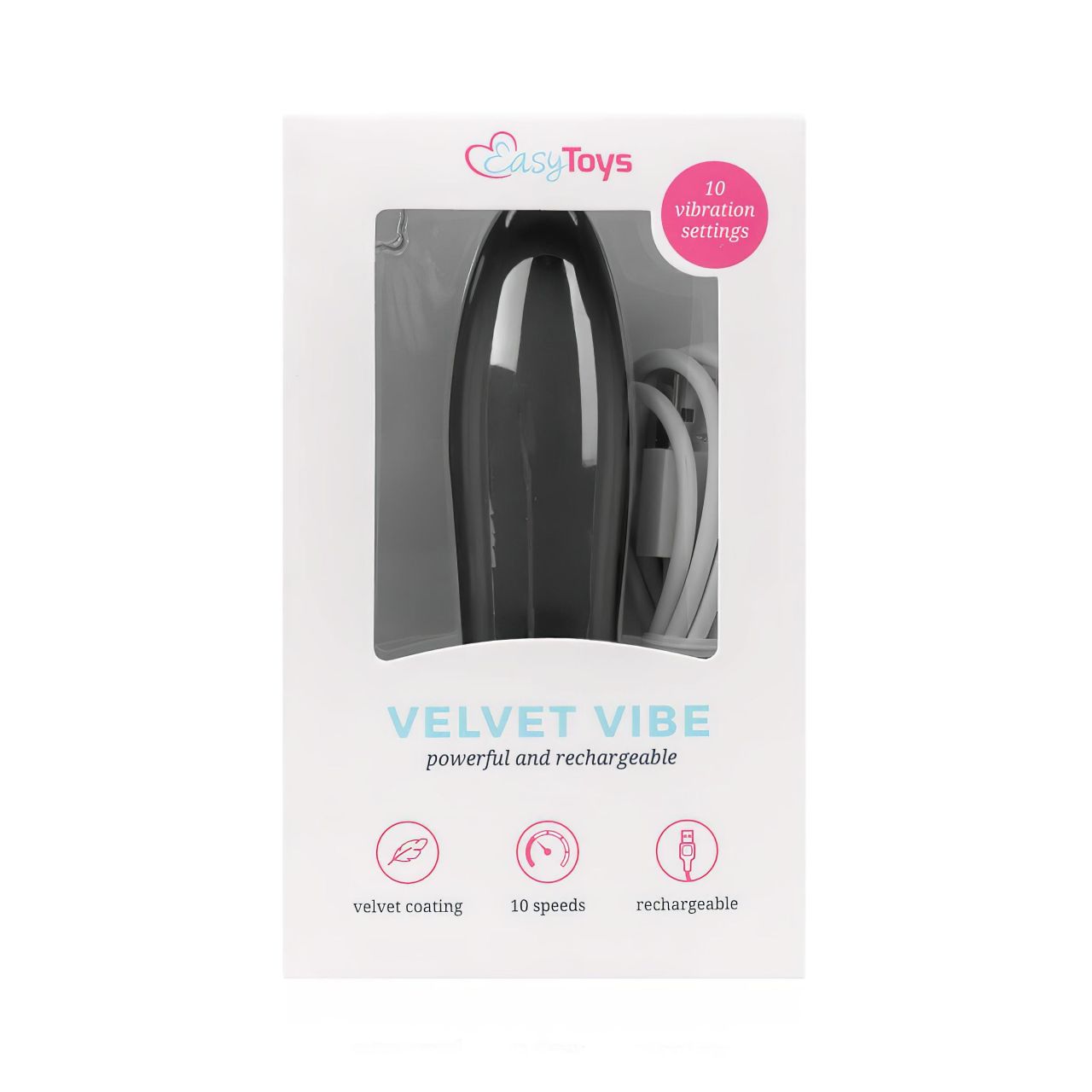 EasyToys Velvet Vibe - akkus rúd vibrátor (fekete) EasyToys Velvet Vibe - akkus rúd vibrátor (fekete)