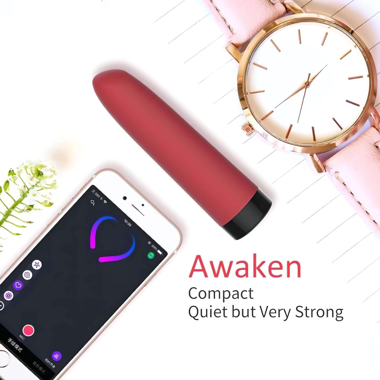Magic Motion Awaken – App-vezérelt rúdvibrátor (piros)