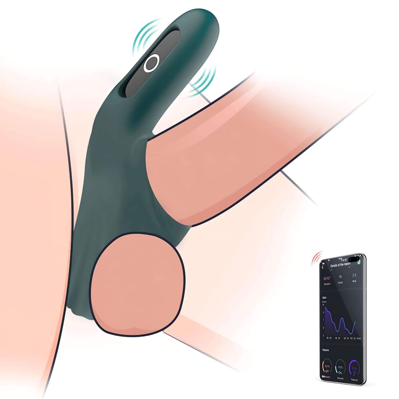 Magic Motion Rise - App-vezérelt vibrációs péniszgyűrű, férfiaknak (zöld) Magic Motion Rise - App-vezérelt vibrációs péniszgyűrű, férfiaknak (zöld)