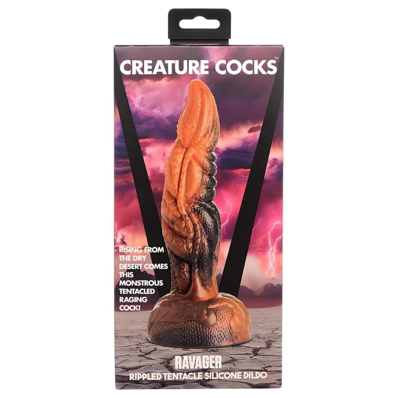 Creature Cocks Ravager - textúrált szilikon dildó - 20 cm (narancs) Creature Cocks Ravager - textúrált szilikon dildó - 20 cm (narancs)