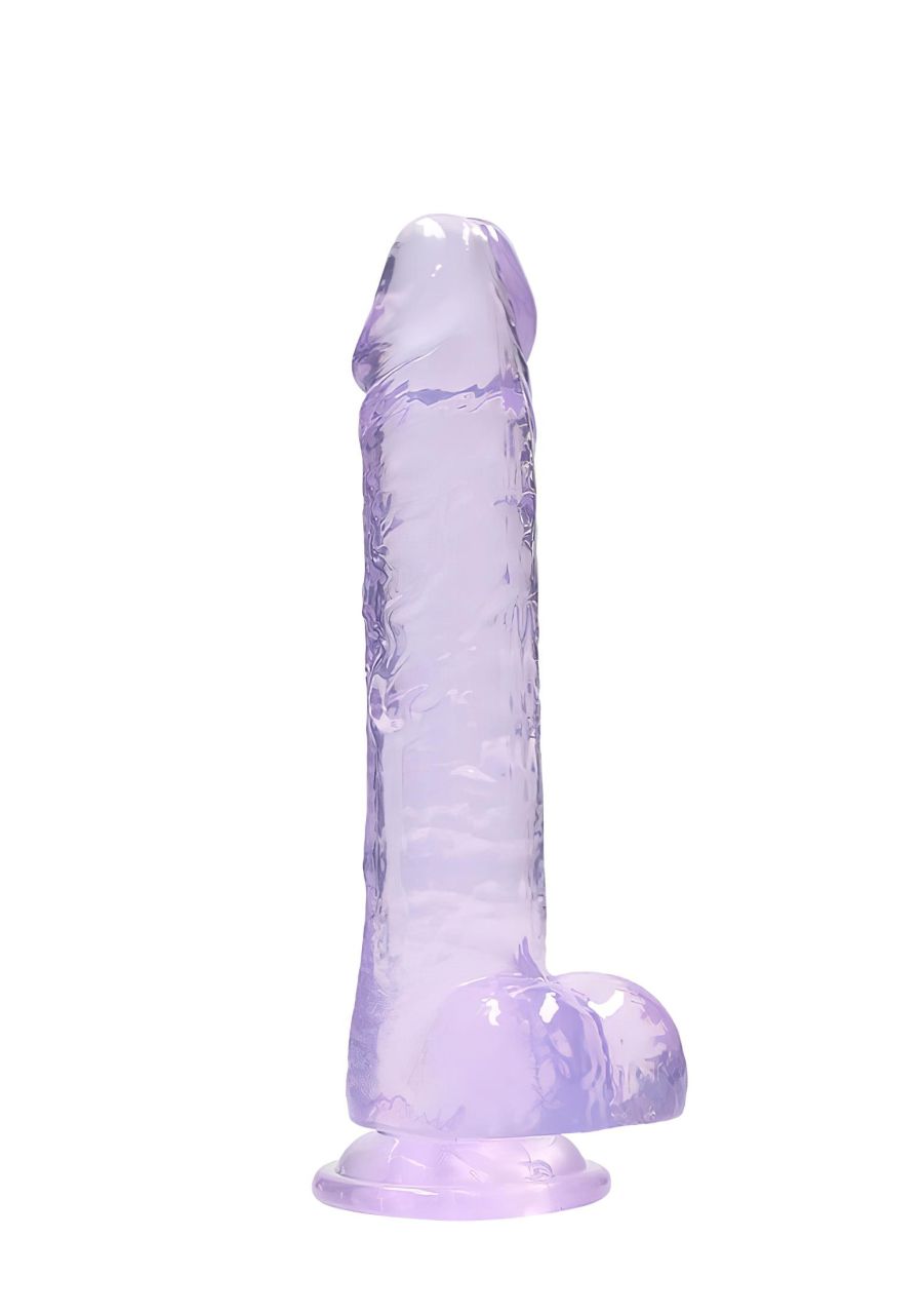 RealRock - átlátszó élethű dildó (lila, 19 cm) RealRock - átlátszó élethű dildó (lila, 19 cm)