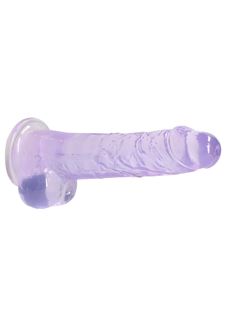 RealRock - átlátszó élethű dildó (lila, 19 cm) RealRock - átlátszó élethű dildó (lila, 19 cm)