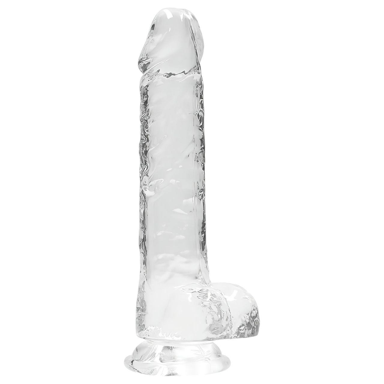 RealRock - átlátszó élethű dildó (átlátszó, 19 cm) RealRock - átlátszó élethű dildó (átlátszó, 19 cm)
