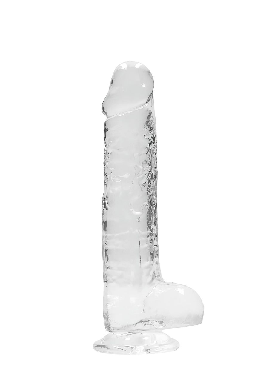 RealRock - átlátszó élethű dildó (átlátszó, 19 cm) RealRock - átlátszó élethű dildó (átlátszó, 19 cm)
