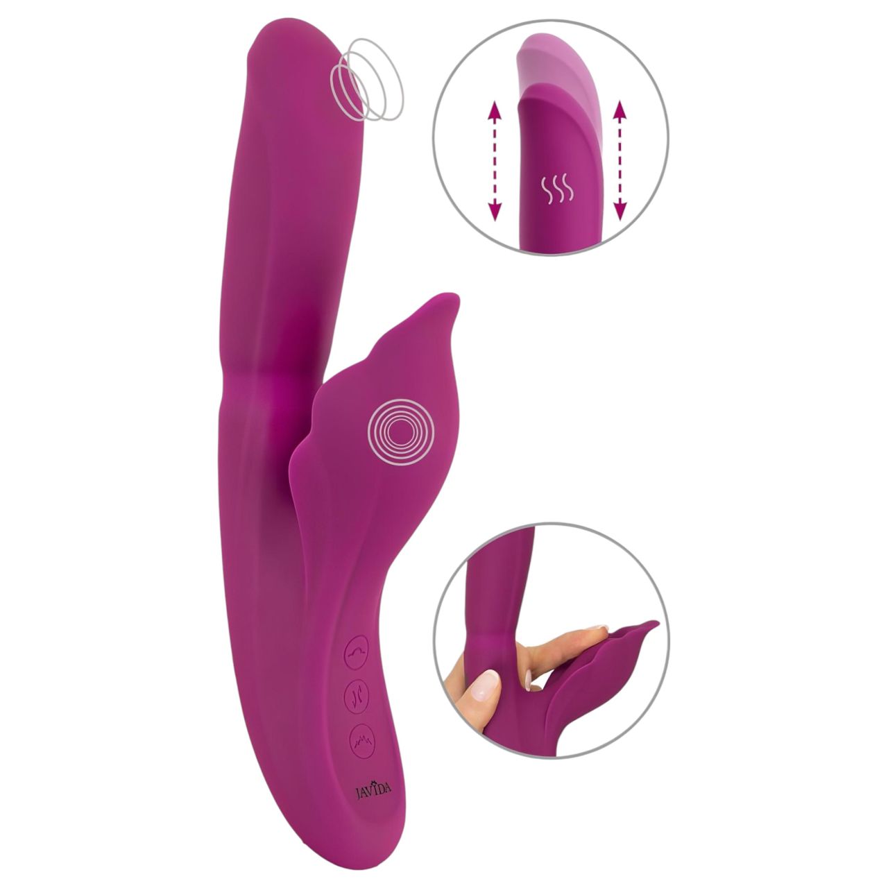 Javida - 4in1 G-pont és csiklóizgató vibrátor (lila)