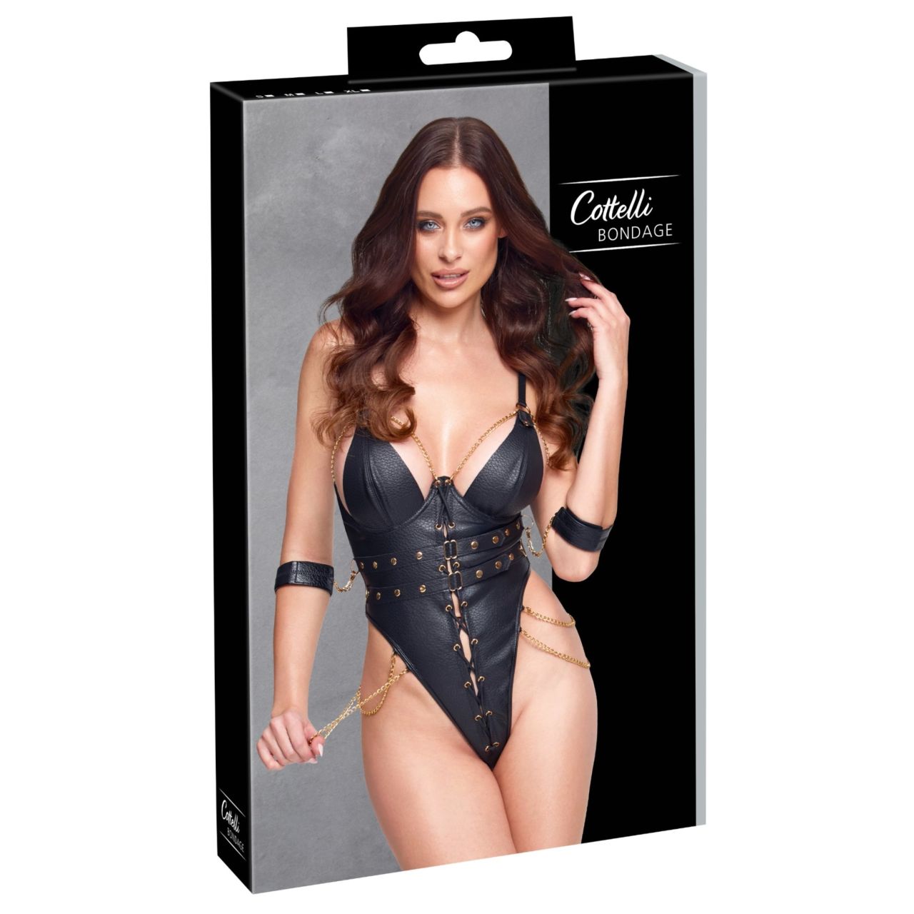 Cottelli - láncos bondage body (fekete) Cottelli - láncos bondage body (fekete)