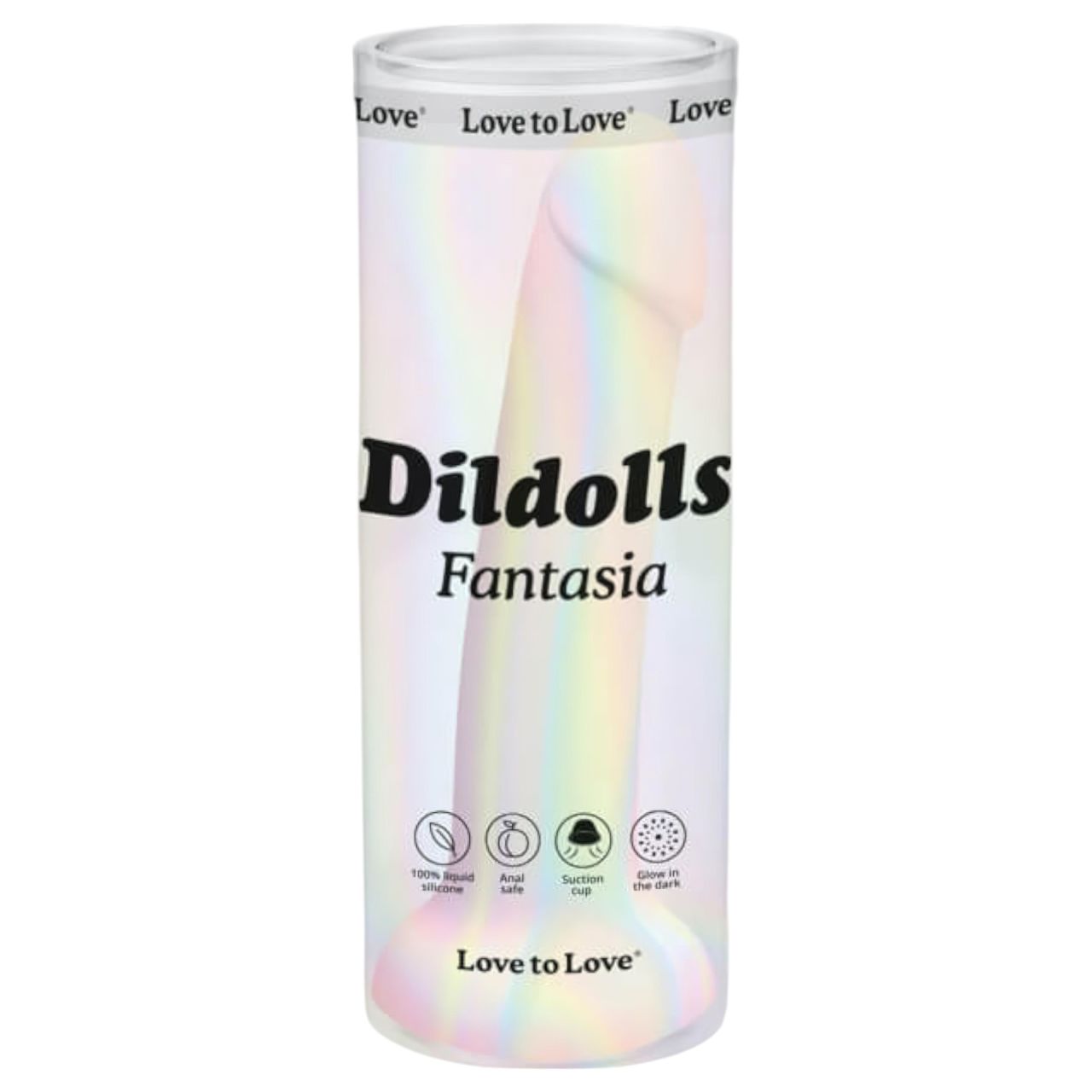 / Dildolls Fantasia - tapadókorongos szilikon dildó (csíkos) / Dildolls Fantasia - tapadókorongos szilikon dildó (csíkos)