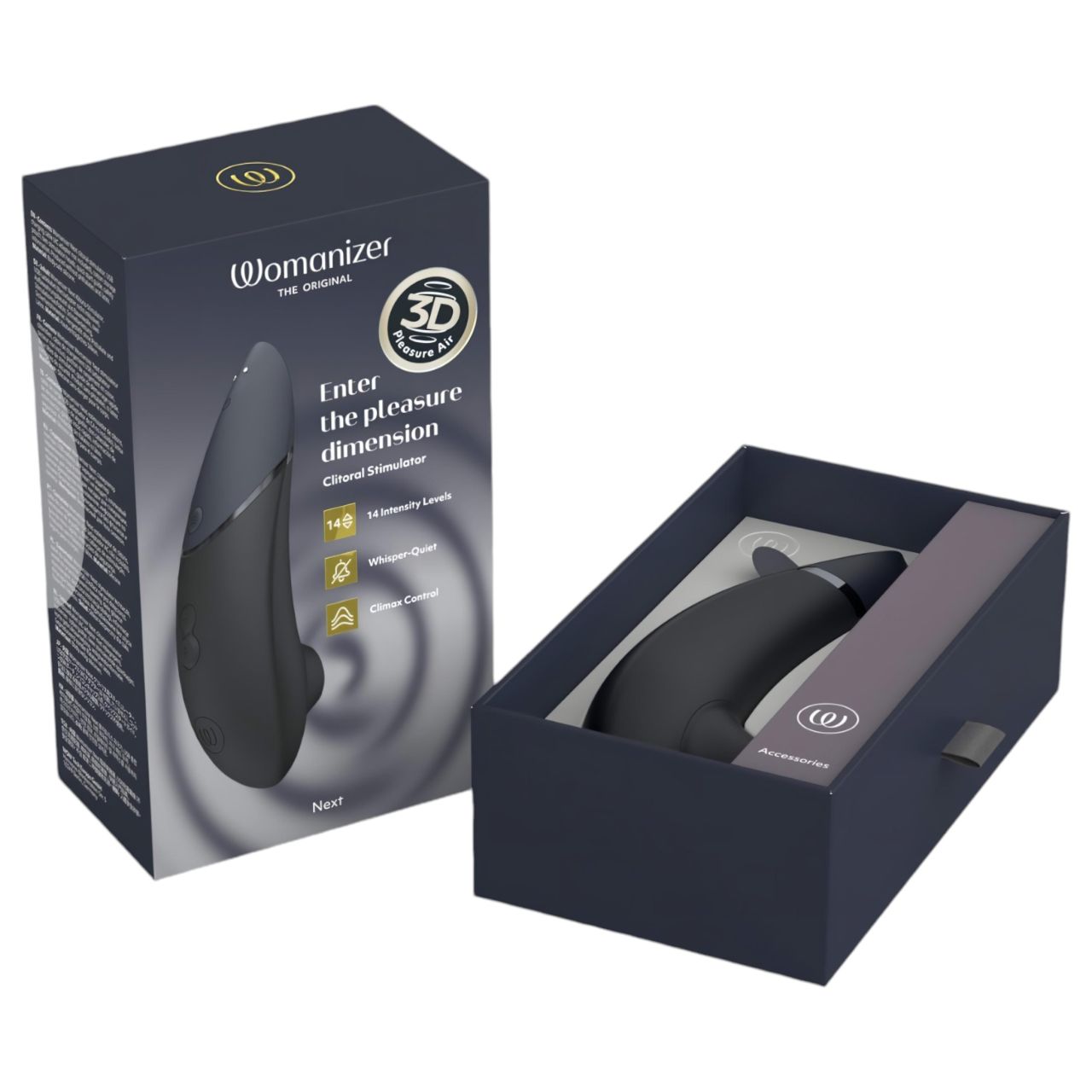 Womanizer Next - akkus, léghullámos csiklóizgató (fekete) Womanizer Next - akkus, léghullámos csiklóizgató (fekete)